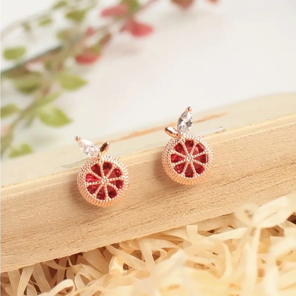 Grapefruit Stud Earrings
